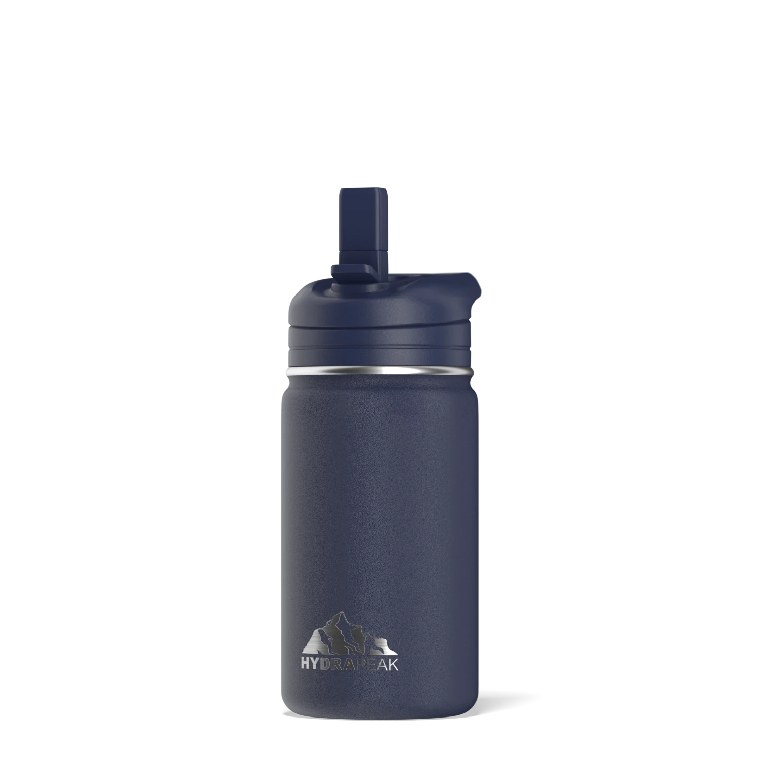 Mini 14oz Stainless Steel Kids Water Bottle With Straw Lid- Navy 3 Mini 14oz Stainless Steel Kids Water Bottle With Straw Lid- Navy