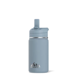 Mini 14oz Stainless Steel Kids Water Bottle With Straw Lid- Storm