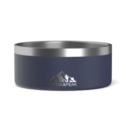 4 Cup Stainless Steel Dog Bowls For Water Or Food- Navy