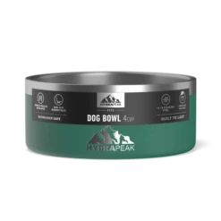 4 Cup Stainless Steel Dog Bowls For Water Or Food- Forest -HYDRAPEAK Sales 32DogBowl withSleeve Forest PC