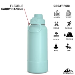 32oz Insulated Water Bottles With Matching Chug Lid And Rubber Boot- Alpine 10 32oz Insulated Water Bottles With Matching Chug Lid And Rubber Boot- Alpine -HYDRAPEAK Sales 32ozsportchugBACKAlpine