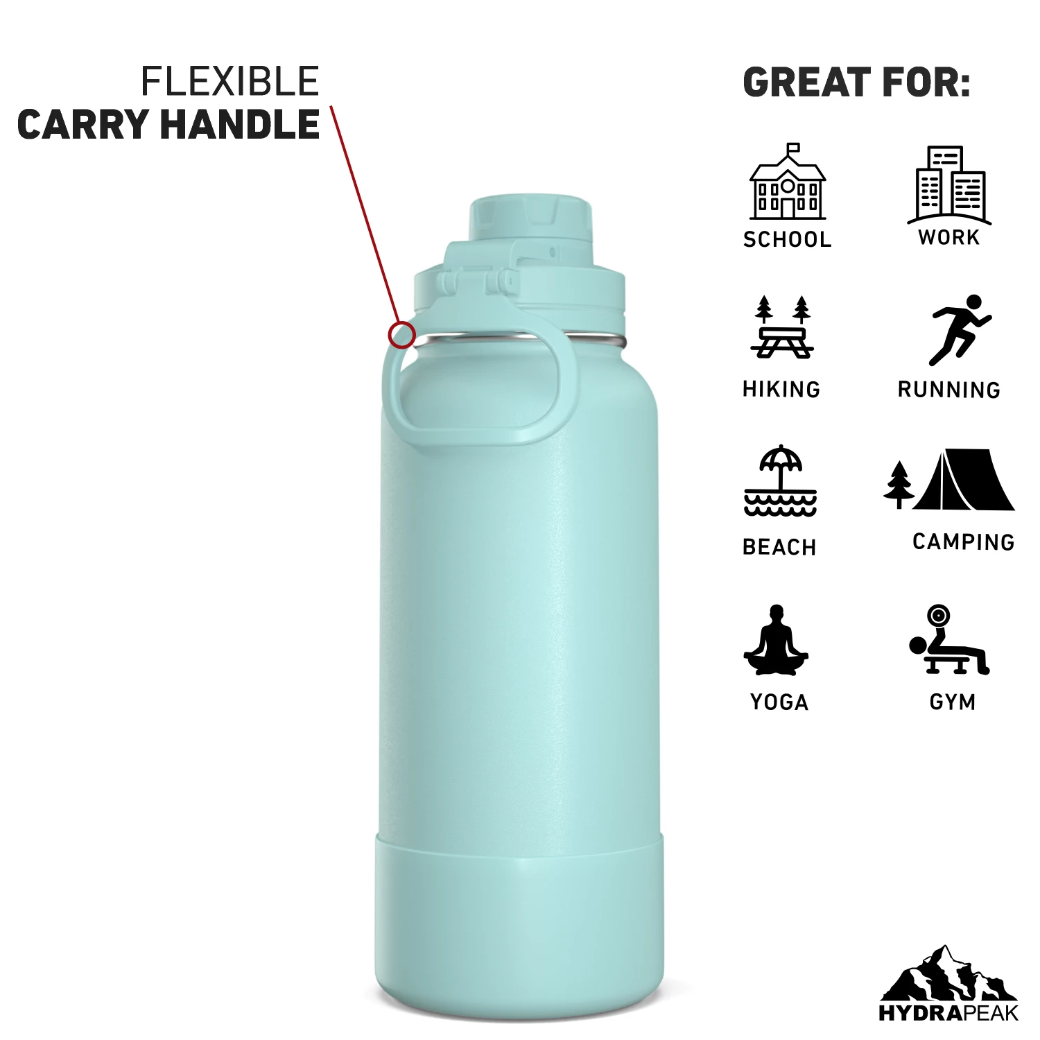 32oz Insulated Water Bottles With Matching Chug Lid And Rubber Boot- Alpine 6 32oz Insulated Water Bottles With Matching Chug Lid And Rubber Boot- Alpine - Image 4