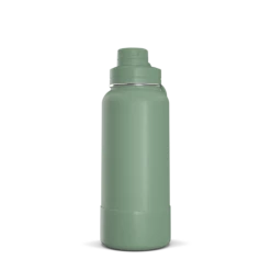32oz Insulated Water Bottles With Matching Chug Lid And Rubber Boot- Sage