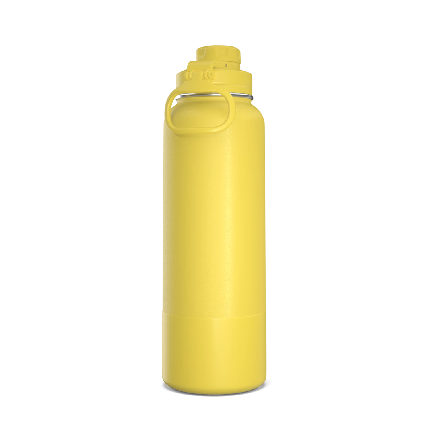 40oz Insulated Water Bottles With Matching Chug Lid And Rubber Boot - Lemon 4 40oz Insulated Water Bottles With Matching Chug Lid And Rubber Boot - Lemon - Image 2