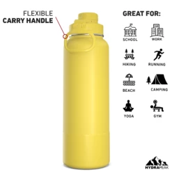 40oz Insulated Water Bottles With Matching Chug Lid And Rubber Boot - Lemon 9 40oz Insulated Water Bottles With Matching Chug Lid And Rubber Boot - Lemon -HYDRAPEAK Sales 40ozCHUGbackLemon 3c81a88c 4cac 4484 a6f4 41d7ab686259