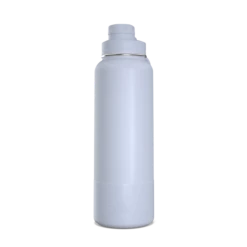 40oz Insulated Water Bottles With Matching Chug Lid And Rubber Boot- Ice