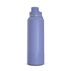 40oz Insulated Water Bottles With Matching Chug Lid And Rubber Boot - Iris