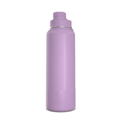 40oz Insulated Water Bottles With Matching Chug Lid And Rubber Boot- Mauve