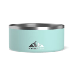 8 Cup Stainless Steel Dog Bowls For Water Or Food- Aqua