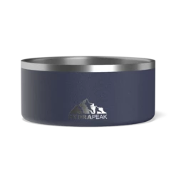 8 Cup Stainless Steel Dog Bowls For Water Or Food - Navy