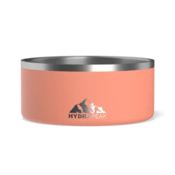 8 Cup Stainless Steel Dog Bowls For Water Or Food- Peach
