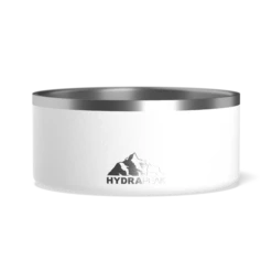 8 Cup Stainless Steel Dog Bowls For Water Or Food- White