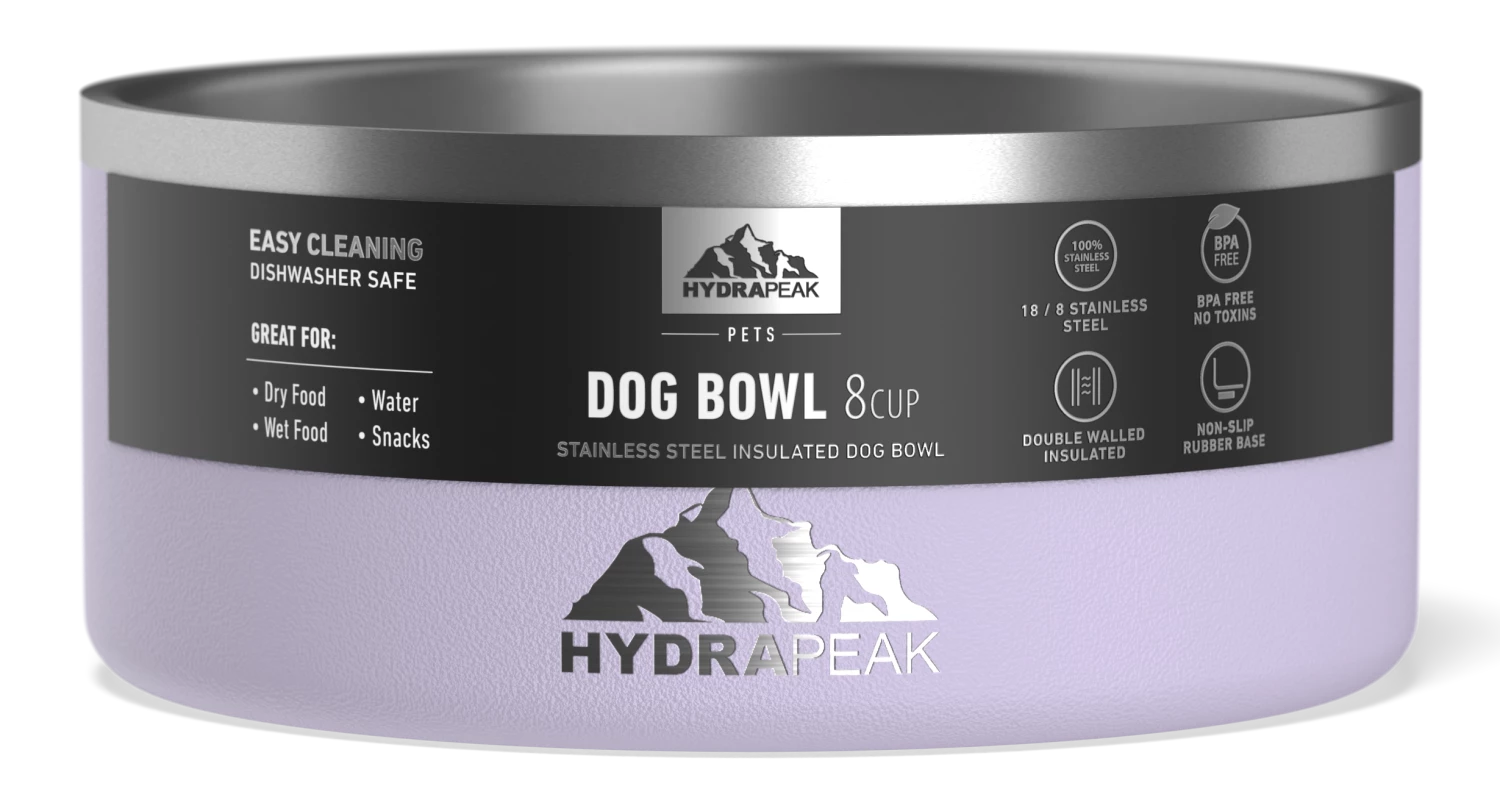 8 Cup Stainless Steel Dog Bowls For Water Or Food - Orchid 5 8 Cup Stainless Steel Dog Bowls For Water Or Food - Orchid - Image 4