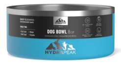 8 Cup Stainless Steel Dog Bowls For Water Or Food - Sky 8 8 Cup Stainless Steel Dog Bowls For Water Or Food - Sky -HYDRAPEAK Sales 64DogBowl WithSleeve Sky PC