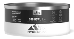 8 Cup Stainless Steel Dog Bowls For Water Or Food- White -HYDRAPEAK Sales 64DogBowl WithSleeve White PC