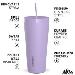 Traveler 25oz Insulated Tumbler With Lid And Straw - Lavender 9 Traveler 25oz Insulated Tumbler With Lid And Straw - Lavender -HYDRAPEAK Sales HP 25oz Traveler DLavturned 442d0175 37bf 42ca 9ca4 20eccfac2865