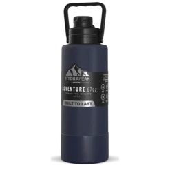 Adventure 67oz Insulated Water Bottle With Handle And Matching Rubber Boot - Navy