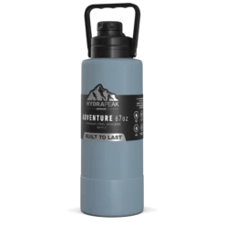 Adventure 67oz Insulated Water Bottle With Handle And Matching Rubber Boot- Storm