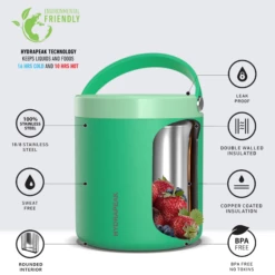 25oz Stainless Steel Vacuum Insulated Thermos Food Jar - Jade -HYDRAPEAK Sales HP FOODJAR 25 Jade Info