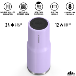 Nomad 32 Oz Tumbler With Handle And Straw Lid- Lavender 9 Nomad 32 Oz Tumbler With Handle And Straw Lid- Lavender -HYDRAPEAK Sales HP Nomad 32 BottomView DigitalLavender