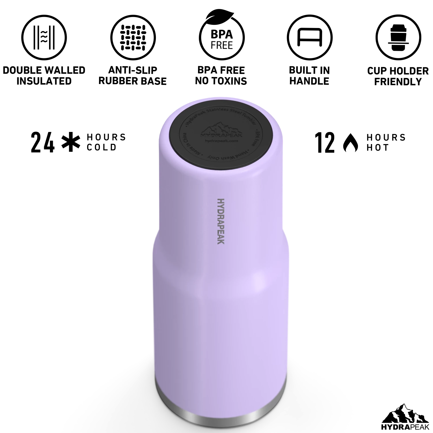 Nomad 32 Oz Tumbler With Handle And Straw Lid- Lavender 6 Nomad 32 Oz Tumbler With Handle And Straw Lid- Lavender - Image 4