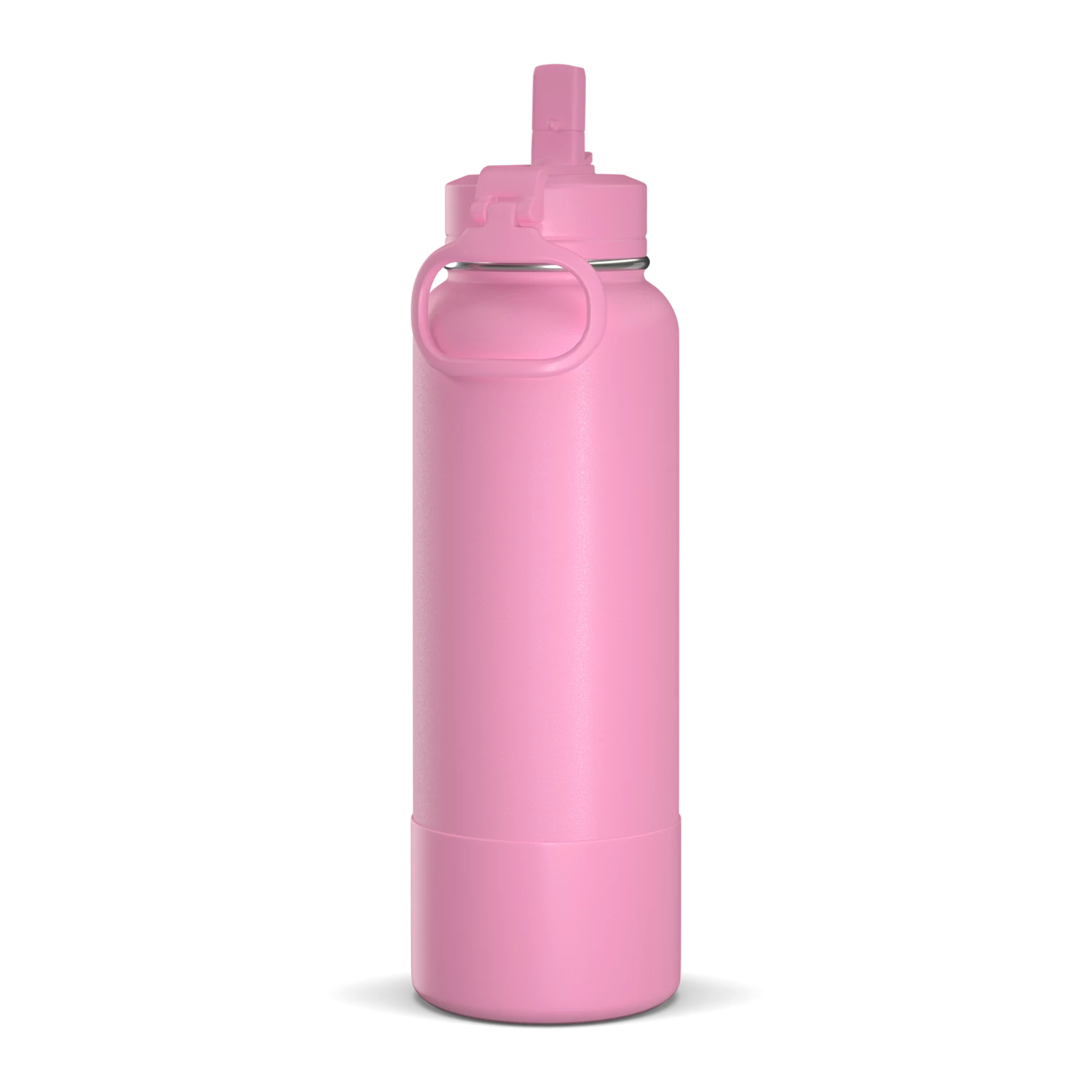 40oz Insulated Water Bottles With Matching Straw Lid And Rubber Boot - Bubblegum 4 40oz Insulated Water Bottles With Matching Straw Lid And Rubber Boot - Bubblegum - Image 2