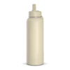 40oz Insulated Water Bottles With Matching Straw Lid And Rubber Boot - Modern Cream