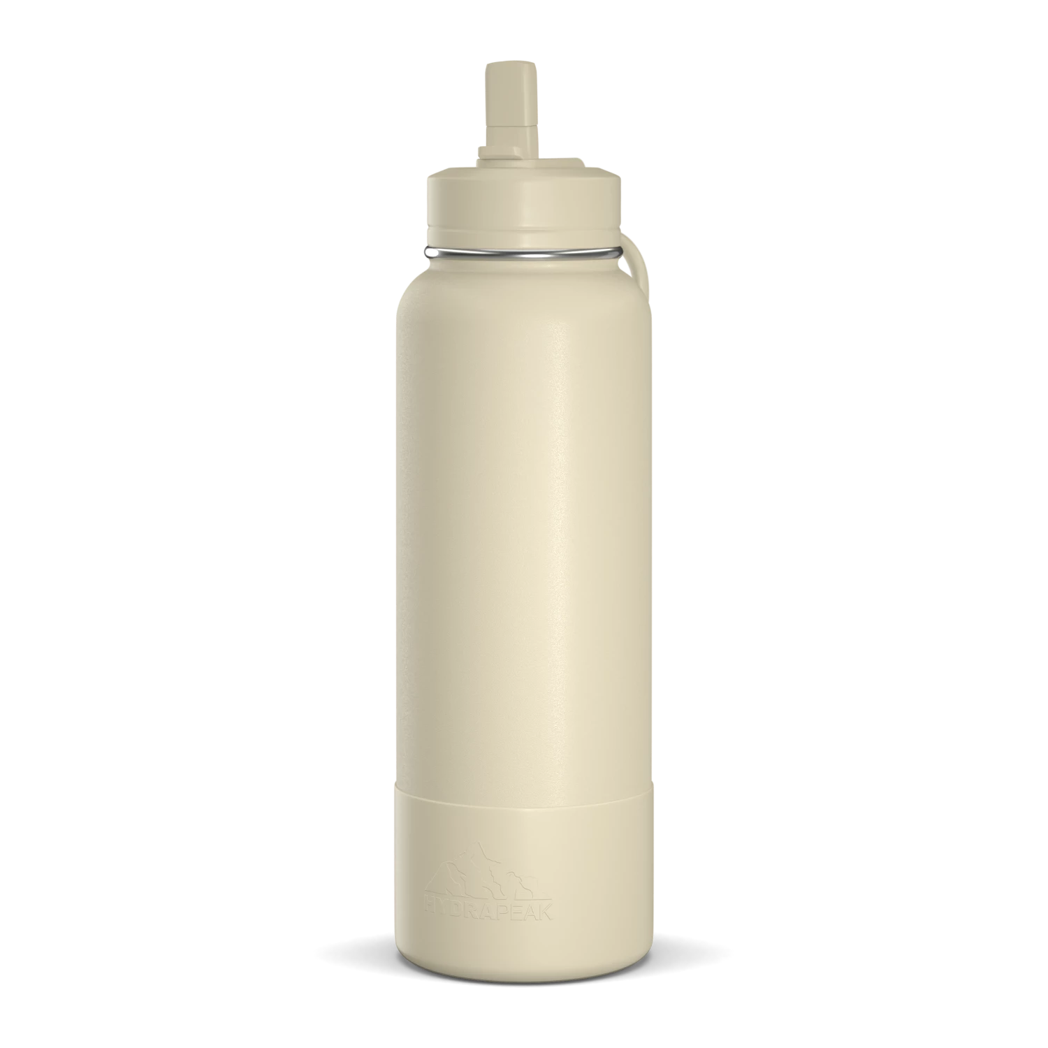 40oz Insulated Water Bottles With Matching Straw Lid And Rubber Boot - Modern Cream 3 40oz Insulated Water Bottles With Matching Straw Lid And Rubber Boot - Modern Cream