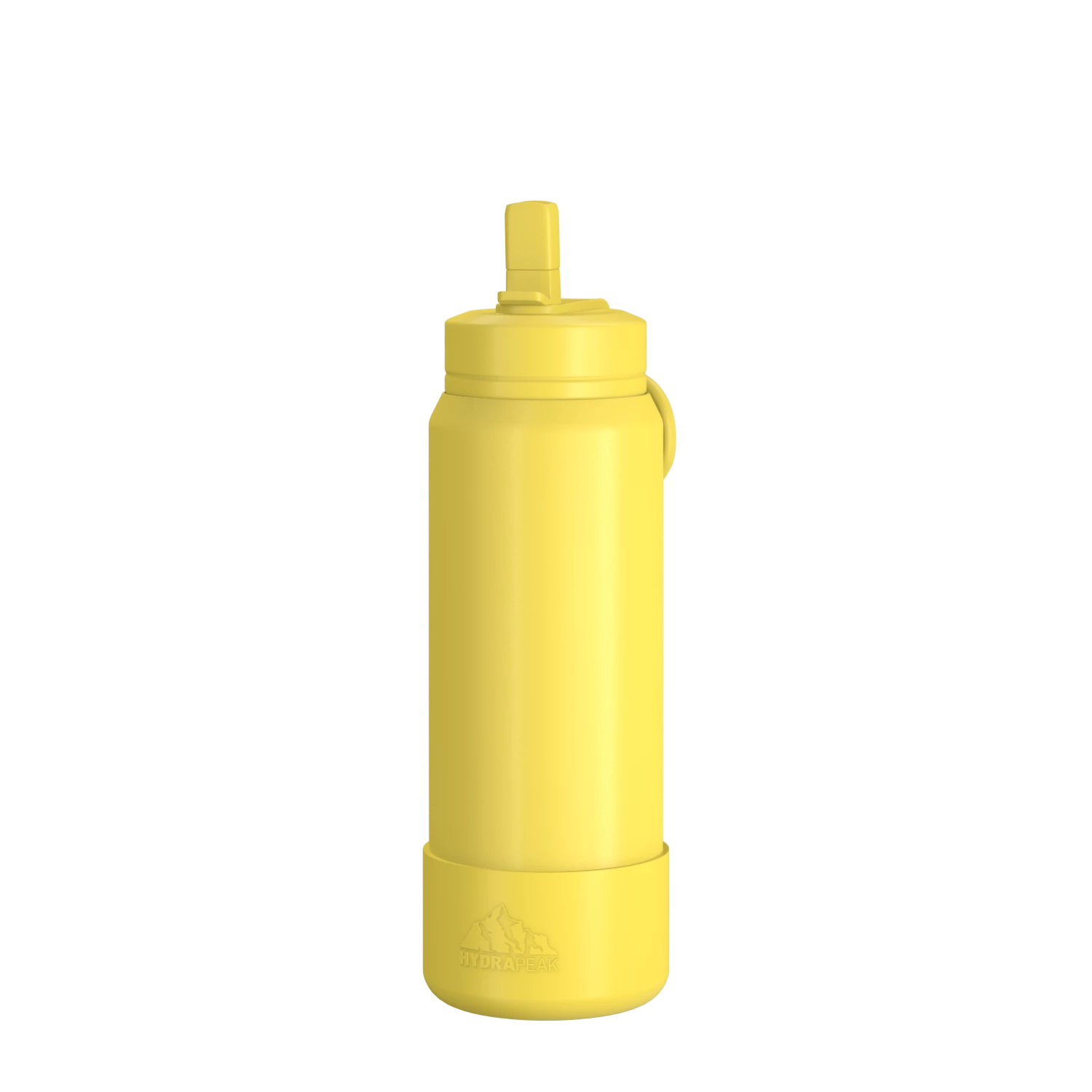 26oz Insulated Water Bottles With Matching Straw Lid And Rubber Boot - Lemon 3 26oz Insulated Water Bottles With Matching Straw Lid And Rubber Boot - Lemon