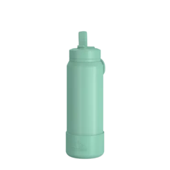 26oz Insulated Water Bottles With Matching Straw Lid And Rubber Boot - Pale Sage