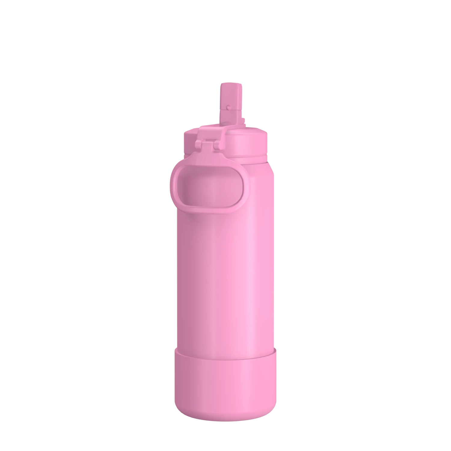 26oz Insulated Water Bottles With Matching Straw Lid And Rubber Boot - Bubblegum 4 26oz Insulated Water Bottles With Matching Straw Lid And Rubber Boot - Bubblegum - Image 2