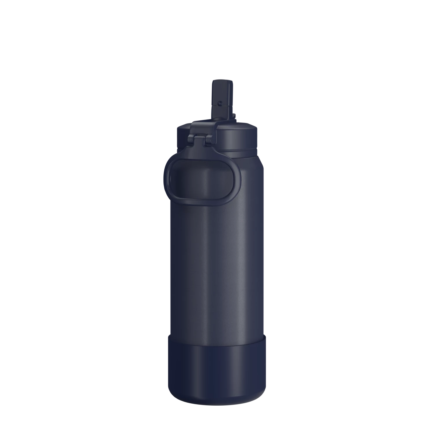 26oz Insulated Water Bottles With Matching Straw Lid And Rubber Boot - Navy 4 26oz Insulated Water Bottles With Matching Straw Lid And Rubber Boot - Navy - Image 2