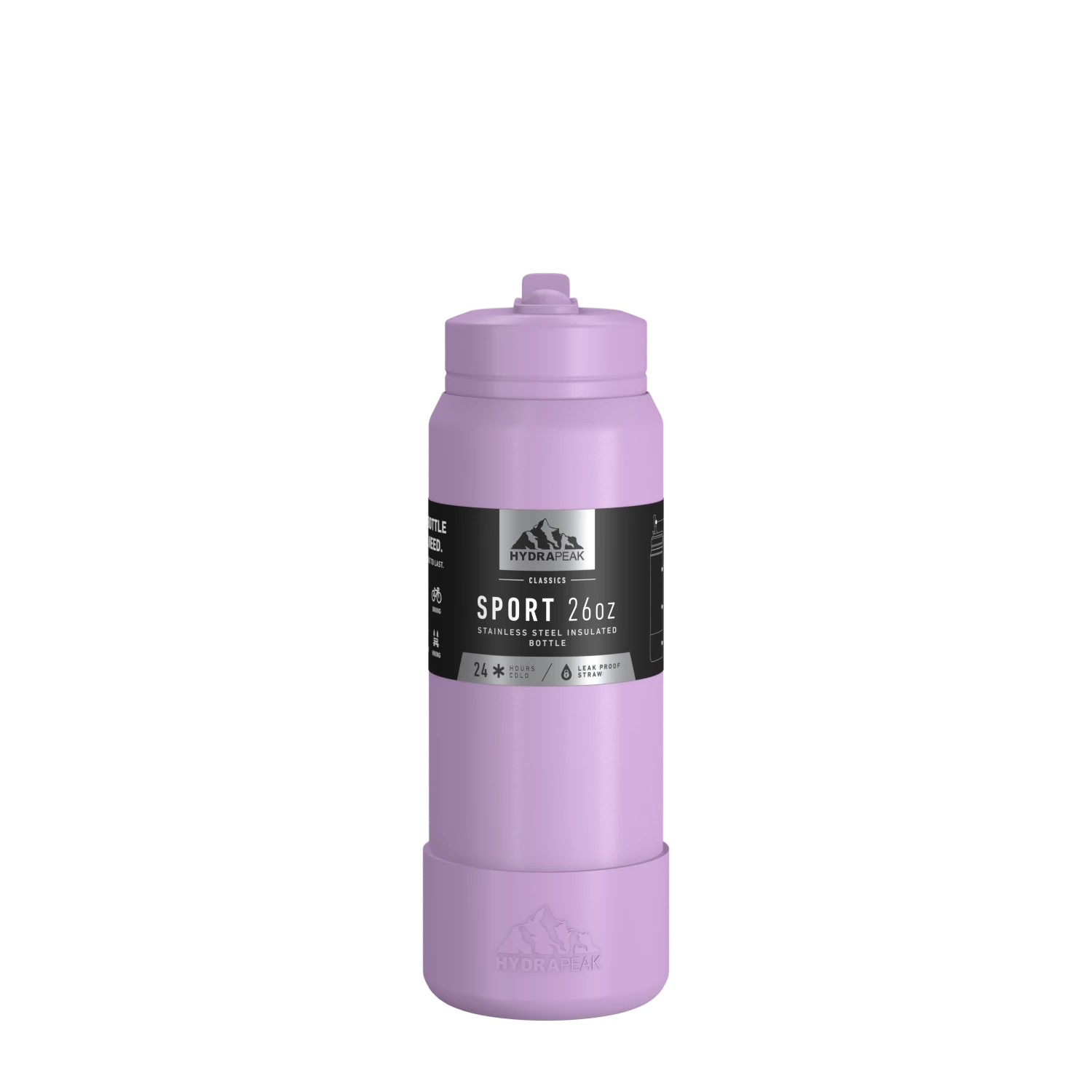 26oz Insulated Water Bottles With Matching Straw Lid And Rubber Boot- Mauve 5 26oz Insulated Water Bottles With Matching Straw Lid And Rubber Boot- Mauve - Image 3
