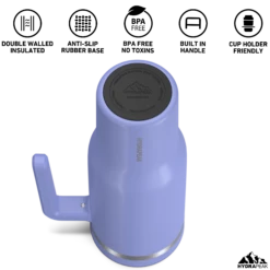 Voyager 40 Oz Tumbler With Handle And Straw Lid- Iris -HYDRAPEAK Sales HP Voyager 40 BottomView Iris