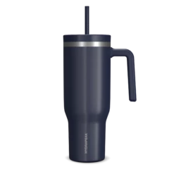 Voyager 40 Oz Tumbler With Handle And Straw Lid- Navy