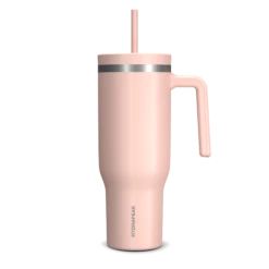 Voyager 40 Oz Tumbler With Handle And Straw Lid - Peony