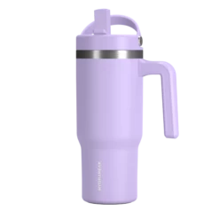 Voyager Kid's 18 Oz Tumbler With Handle And Straw Lid - Lavender