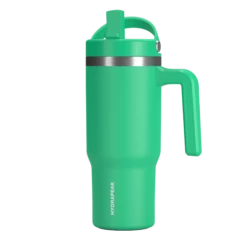 Voyager Kid's 18 Oz Tumbler With Handle And Straw Lid - Jade