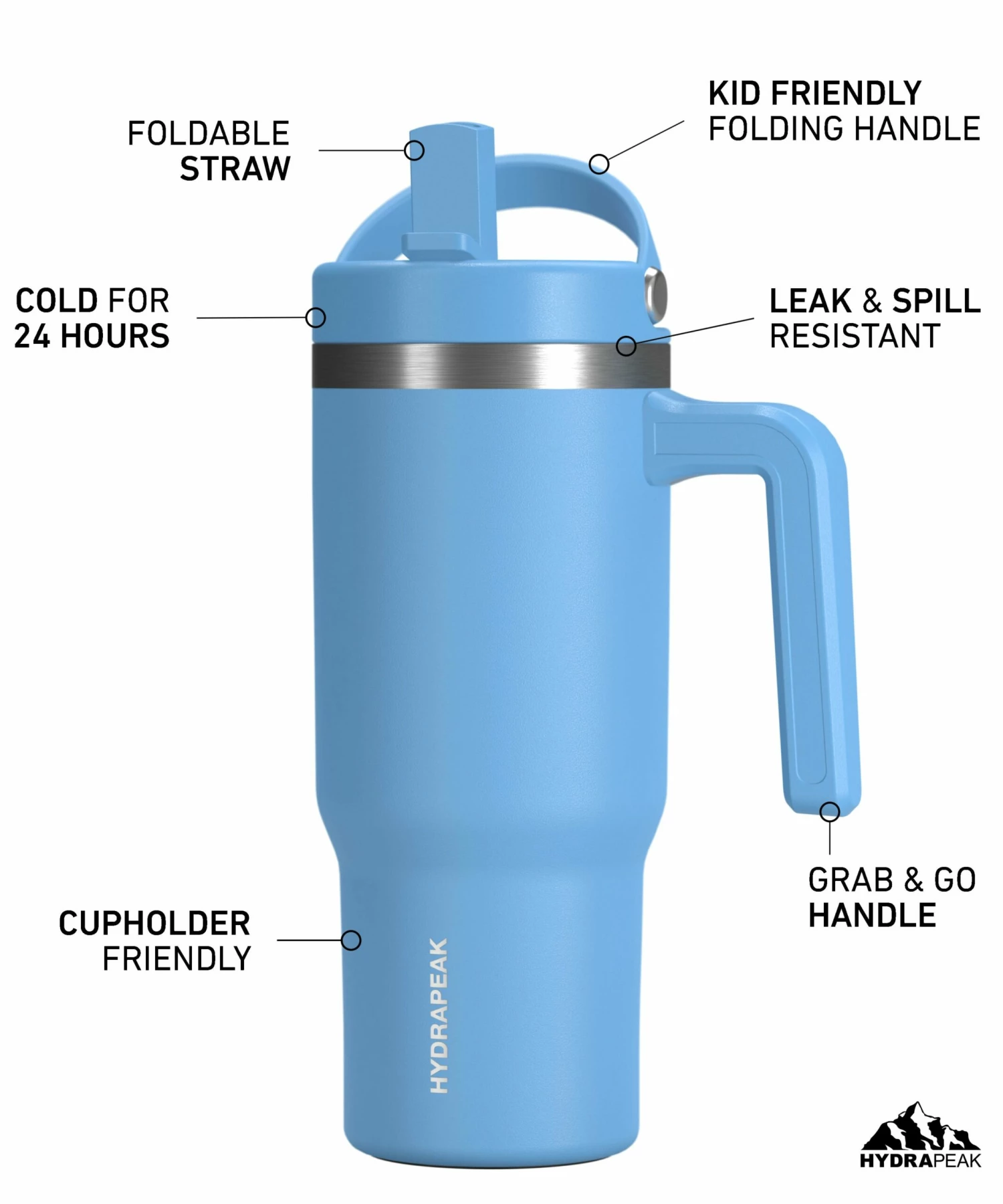 Voyager Kid's 18 Oz Tumbler With Handle And Straw Lid - Maya 4 Voyager Kid's 18 Oz Tumbler With Handle And Straw Lid - Maya - Image 2