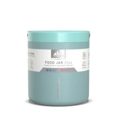 Foodie 25oz Stainless Steel Vacuum Insulated Thermos Food Jar - Aqua -HYDRAPEAK Sales HP 25oz FoodContainer FrontWithSleeve Aqua