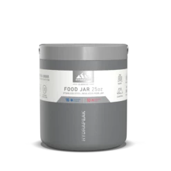 25oz Stainless Steel Vacuum Insulated Thermos Food Jar - Grey -HYDRAPEAK Sales HP 25oz FoodContainer FrontWithSleeve Grey