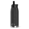 Flow 32oz Stainless Steel Insulated Water Bottle With Straw Lid Bottle - Black -HYDRAPEAK Sales backblack1 20