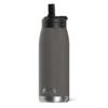 Flow 32oz Stainless Steel Insulated Water Bottle With Straw Lid Bottle- Graphite -HYDRAPEAK Sales backblack1 23