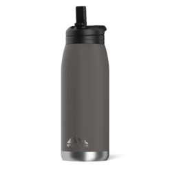 Flow 32oz Stainless Steel Insulated Water Bottle With Straw Lid Bottle- Graphite