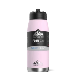 Flow 32oz Stainless Steel Insulated Water Bottle With Straw Lid Bottle- Blush -HYDRAPEAK Sales backblack1 35