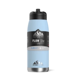 Flow 32oz Stainless Steel Insulated Water Bottle With Straw Lid Bottle- Cloud -HYDRAPEAK Sales backblack1 37