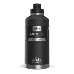 72oz Stainless Steel Insulated Water Bottle With Flexible Chug Lid- Black 8 72oz Stainless Steel Insulated Water Bottle With Flexible Chug Lid- Black -HYDRAPEAK Sales black72ozsleeve