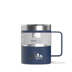 Savor 14oz Stainless Steel Insulated Coffee Mug With Handle Mug - Cobalt -HYDRAPEAK Sales cobaltsleeve
