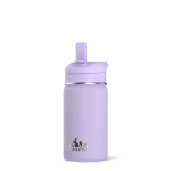 Mini 14oz Stainless Steel Kids Water Bottle With Straw Lid- Digital Lavender