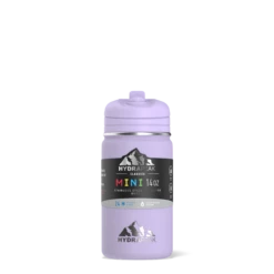 Mini 14oz Stainless Steel Kids Water Bottle With Straw Lid- Digital Lavender -HYDRAPEAK Sales dlavminisleeve